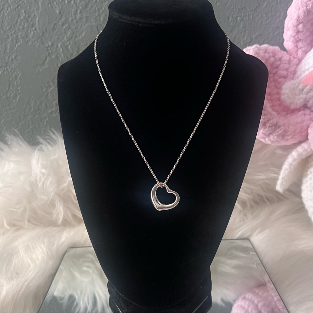 ❌SOLD❌Tiffany & Co. Open Heart 22mm Medium Pendant Necklace in Sterling Silver